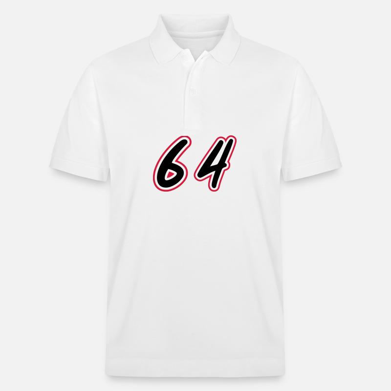 64 Symbole numérique - Polo PREPSTER bio Stanley/Stella Unisexe - blanc