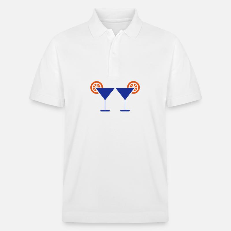 Icône de cocktail - Polo PREPSTER bio Stanley/Stella Unisexe - blanc