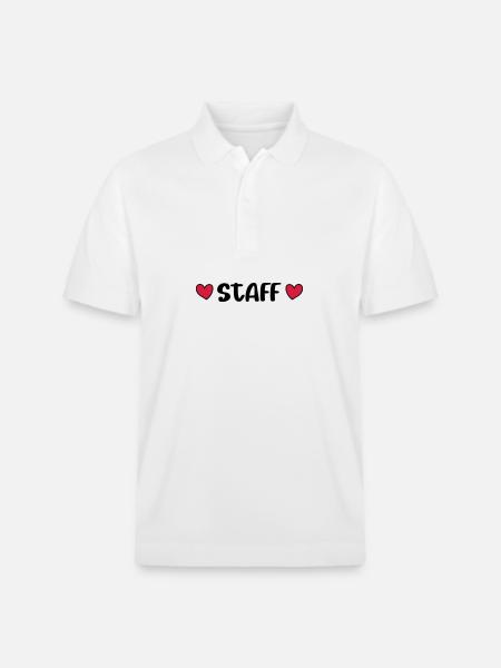 Staff Heart - Stanley/Stella Unisex Organic Polo Shirt PREPSTER - white