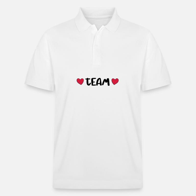 Team Herz - Stanley/Stella Unisex Bio-Poloshirt PREPSTER - Weiß