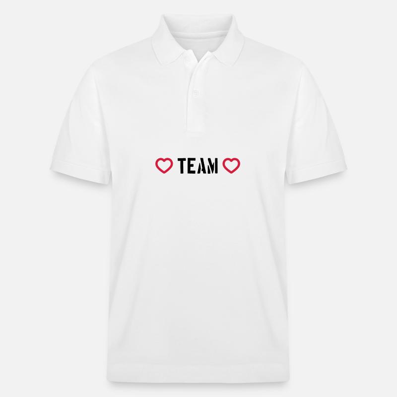 Team Herz Symbol - Stanley/Stella Unisex Bio-Poloshirt PREPSTER - Weiß