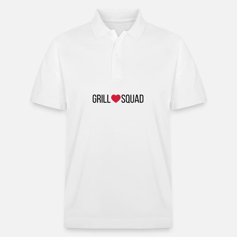 Grill Squad Herz - Stanley/Stella Unisex Bio-Poloshirt PREPSTER - Weiß