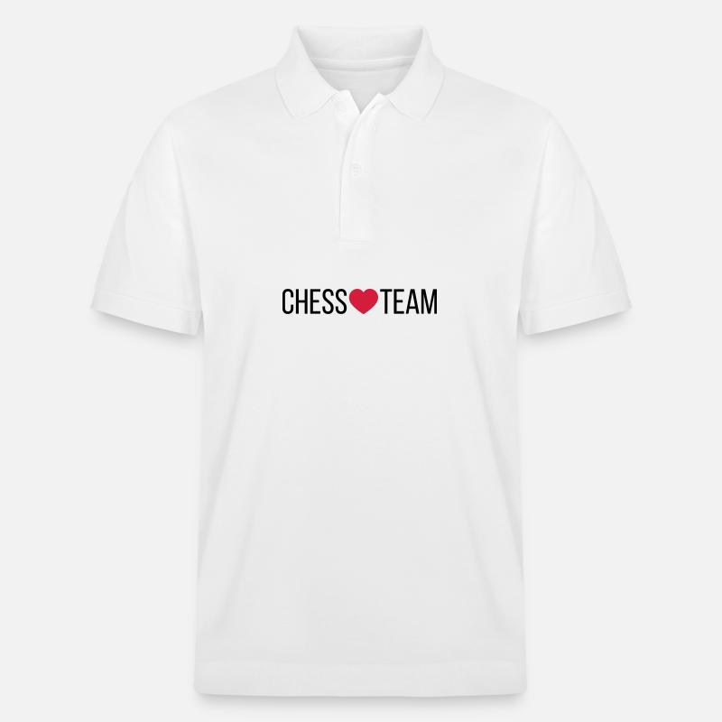 Chess Team Herz - Stanley/Stella Unisex Bio-Poloshirt PREPSTER - Weiß