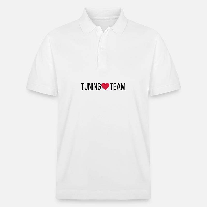 Tuning Team Herz - Stanley/Stella Unisex Bio-Poloshirt PREPSTER - Weiß
