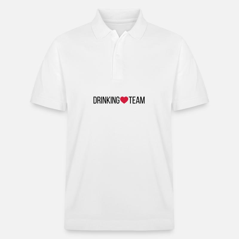 Drinking Team Herz - Stanley/Stella Unisex Bio-Poloshirt PREPSTER - Weiß