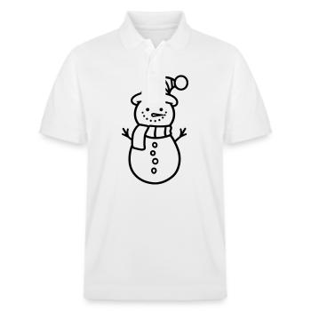 Schneemann - Stanley/Stella Unisex Bio-Poloshirt PREPSTER - Weiß - Vorne - Roxy (174cm) & Andy (188cm)