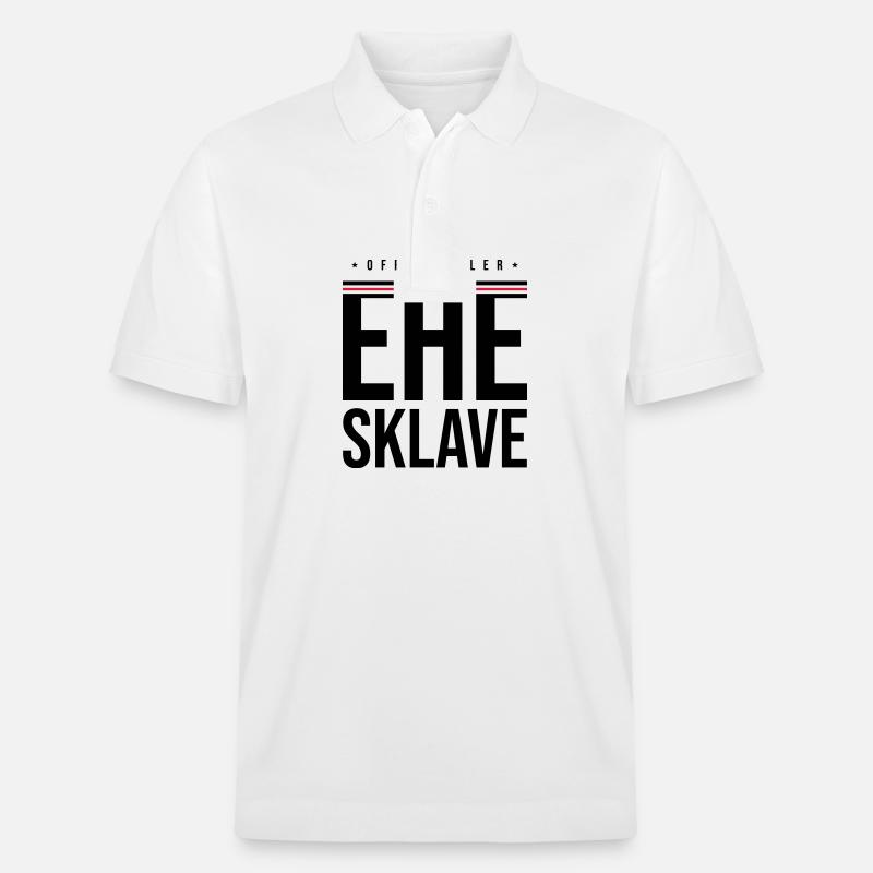 Ehesklave Hochzeit Lustig - Stanley/Stella Unisex Bio-Poloshirt PREPSTER - Weiß