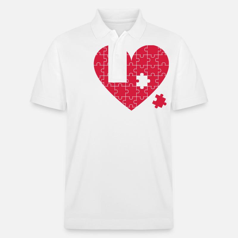 herz - Stanley/Stella Unisex Bio-Poloshirt PREPSTER - Weiß