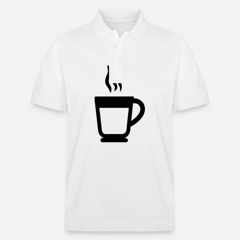 Tasse Kaffee - Stanley/Stella Unisex Bio-Poloshirt PREPSTER - Weiß