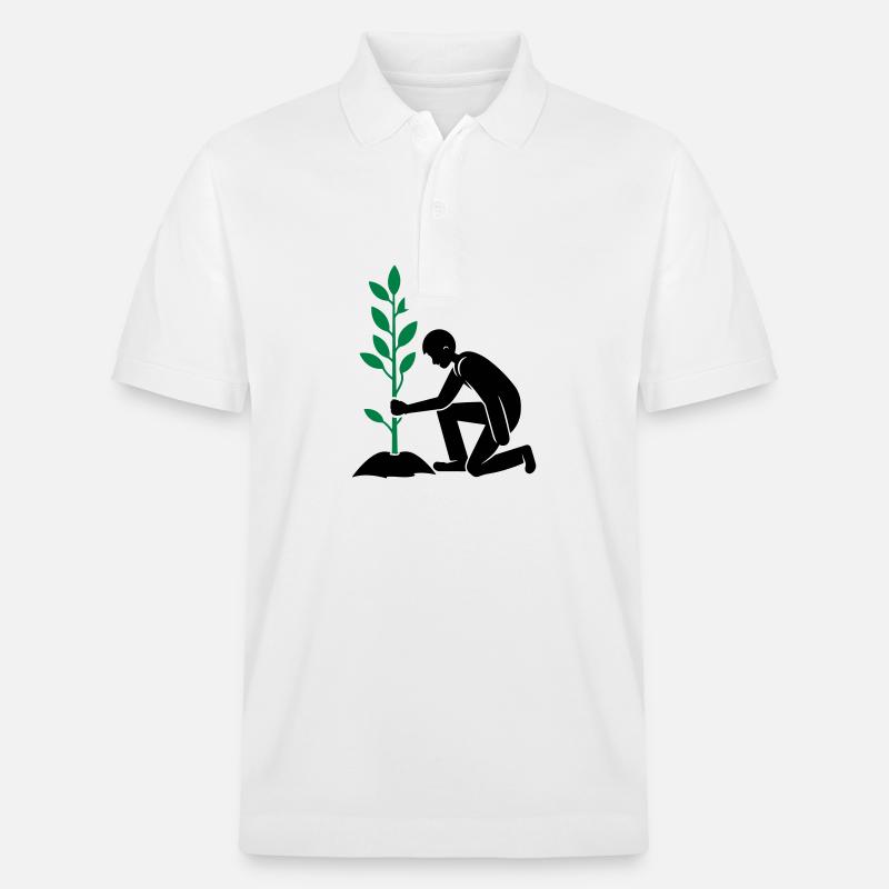 Environnement de plantation - Polo PREPSTER bio Stanley/Stella Unisexe - blanc