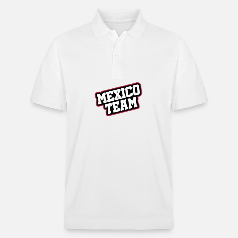 Mexiko Team - Stanley/Stella Unisex Bio-Poloshirt PREPSTER - Weiß