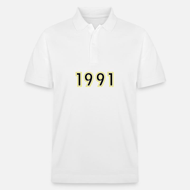1991 Année Anniversaire - Polo PREPSTER bio Stanley/Stella Unisexe - blanc