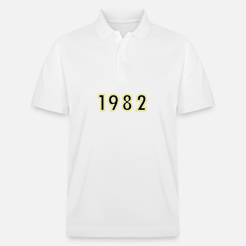 1982 Année Anniversaire - Polo PREPSTER bio Stanley/Stella Unisexe - blanc