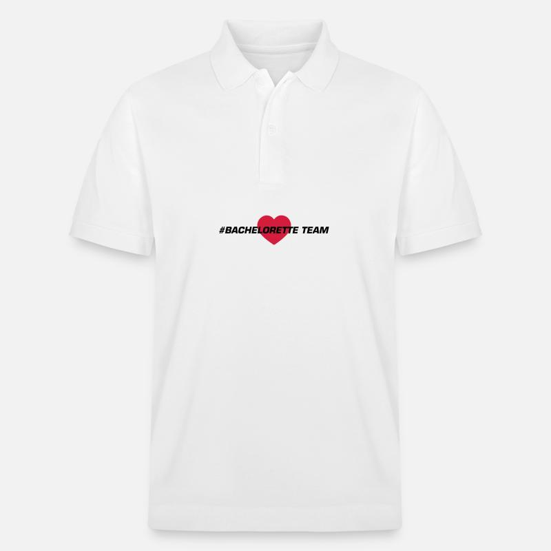 bachelorette team herz - Stanley/Stella Unisex Bio-Poloshirt PREPSTER - Weiß