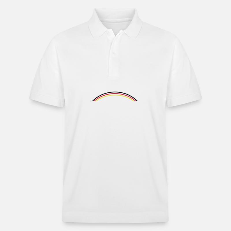 Germany Flag Symbol Line - Stanley/Stella Unisex Organic Polo Shirt PREPSTER - white