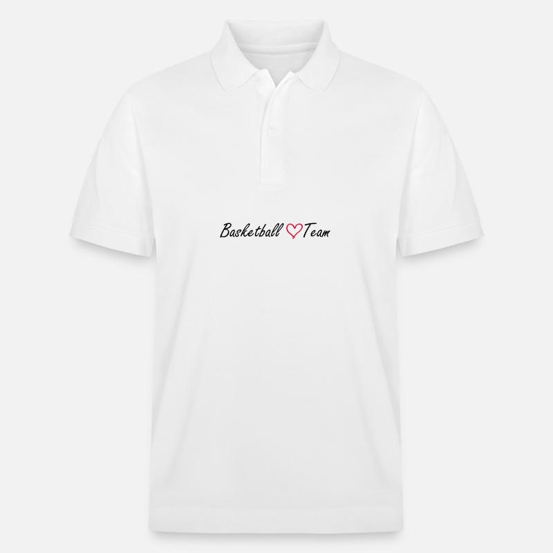 Basketball Team Herz - Stanley/Stella Unisex Bio-Poloshirt PREPSTER - Weiß