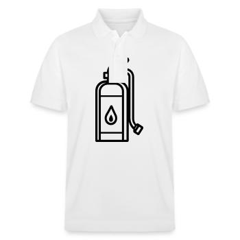 fire extinguisher - Stanley/Stella Unisex Organic Polo Shirt PREPSTER - white - Front - Roxy (174cm) & Andy (188cm)