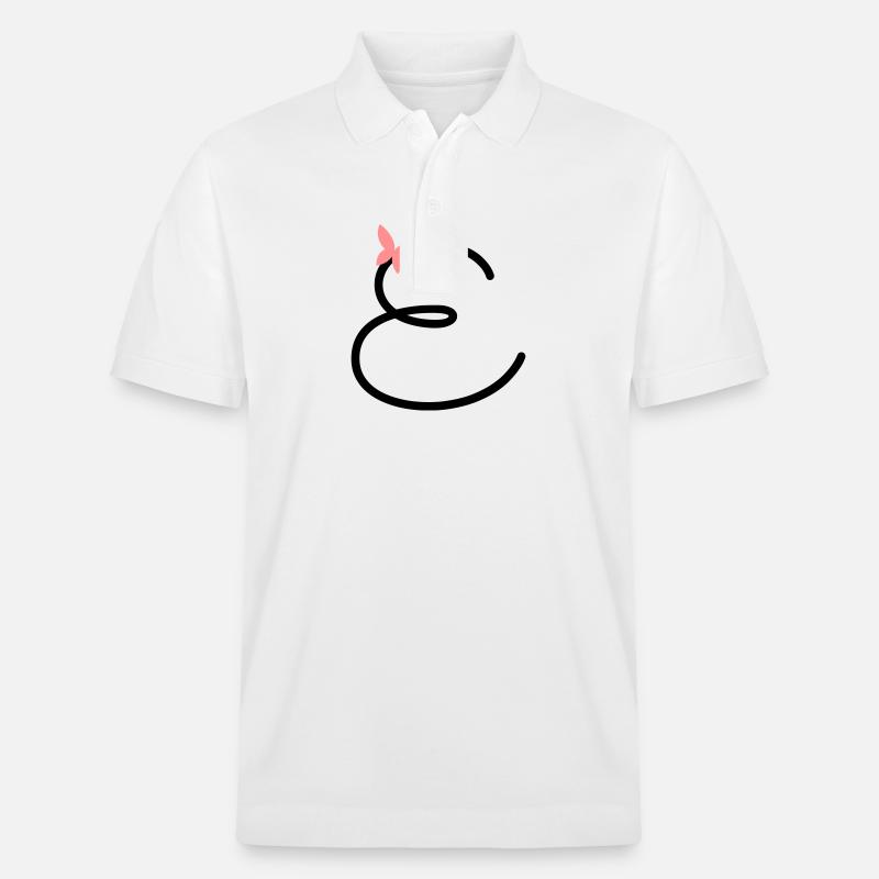 Lettre E Papillon Lettre - Polo PREPSTER bio Stanley/Stella Unisexe - blanc