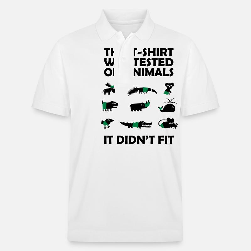 Tested on Animals - Didn't Fit - Stanley/Stella Unisex Bio-Poloshirt PREPSTER - Weiß