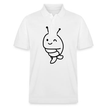 Shrimp - Stanley/Stella Unisex Organic Polo Shirt PREPSTER - white - Front - Roxy (174cm) & Andy (188cm)