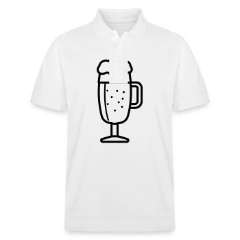 Bière - Polo PREPSTER bio Stanley/Stella Unisexe - blanc - Devant - Roxy (174cm) & Andy (188cm)