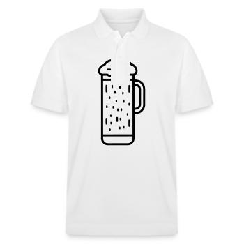 Bière - Polo PREPSTER bio Stanley/Stella Unisexe - blanc - Devant - Roxy (174cm) & Andy (188cm)