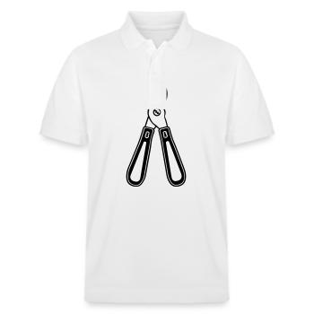 Zangen-Werkzeug - Stanley/Stella Unisex Bio-Poloshirt PREPSTER - Weiß - Vorne - Roxy (174cm) & Andy (188cm)