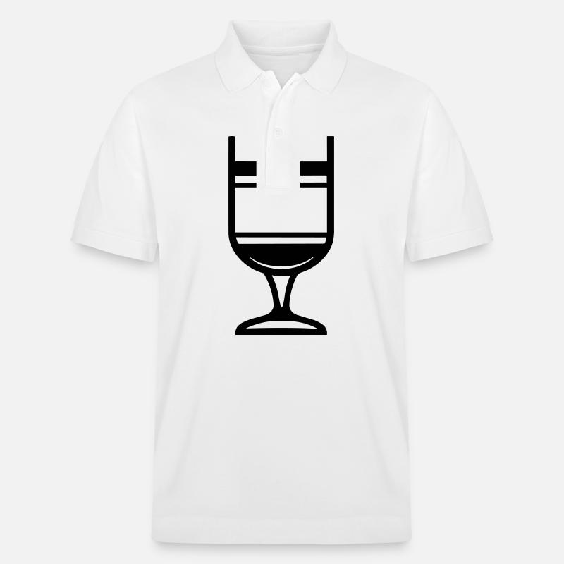 Einfaches Trinkglas - Stanley/Stella Unisex Bio-Poloshirt PREPSTER - Weiß