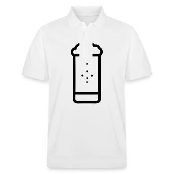 Bière - Polo PREPSTER bio Stanley/Stella Unisexe - blanc - Devant - Roxy (174cm) & Andy (188cm)