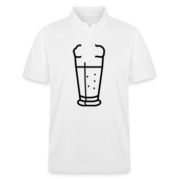 Bière - Polo PREPSTER bio Stanley/Stella Unisexe - blanc - Devant - Roxy (174cm) & Andy (188cm)