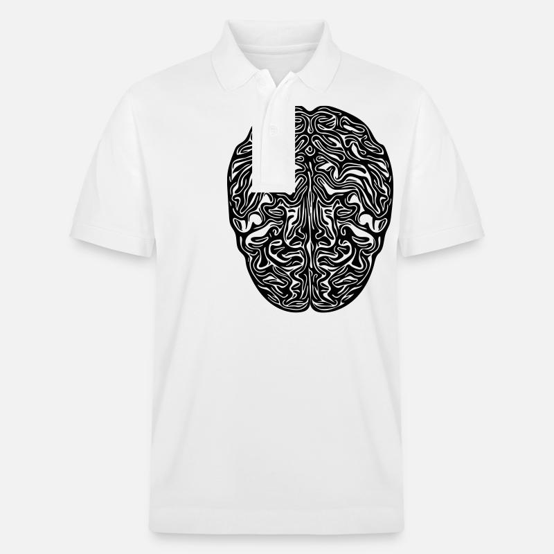 Gehirn - Anatomischer Vector - Stanley/Stella Unisex Bio-Poloshirt PREPSTER - Weiß