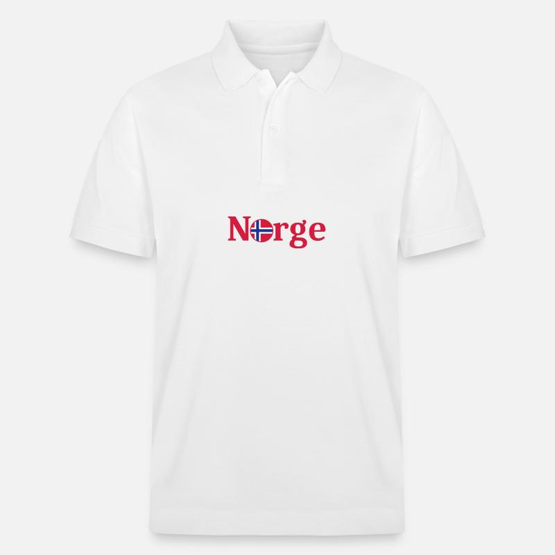 Norwegen Norge - Stanley/Stella Unisex Bio-Poloshirt PREPSTER - Weiß