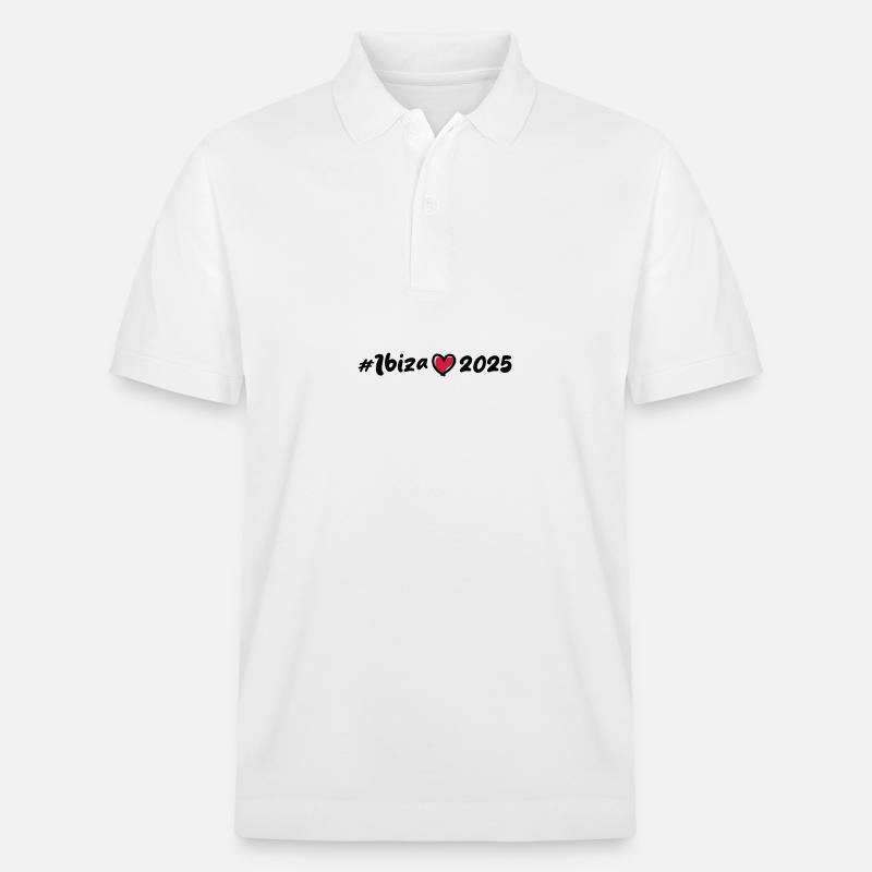 Ibiza 2025 Cœur - Polo PREPSTER bio Stanley/Stella Unisexe - blanc
