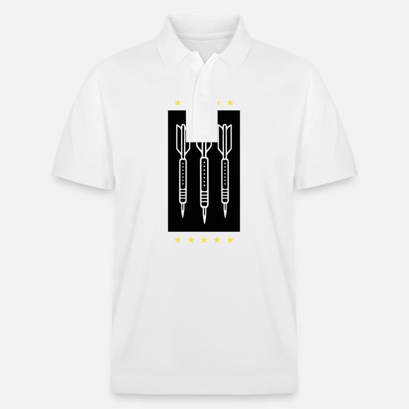 Darts Team Dartpfeile Symbol - Stanley/Stella Unisex Bio-Poloshirt PREPSTER - Weiß