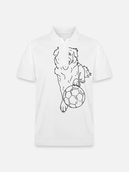 Hundefußball - Stanley/Stella Unisex Bio-Poloshirt PREPSTER - Weiß