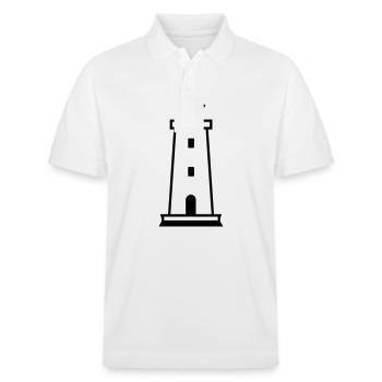 Leuchtturm - Stanley/Stella Unisex Bio-Poloshirt PREPSTER - Weiß - Vorne - Roxy (174cm) & Andy (188cm)