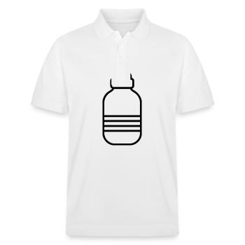 Flasche - Stanley/Stella Unisex Bio-Poloshirt PREPSTER - Weiß - Vorne - Roxy (174cm) & Andy (188cm)