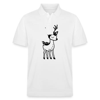 Cerf - Polo PREPSTER bio Stanley/Stella Unisexe - blanc - Devant - Roxy (174cm) & Andy (188cm)