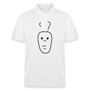 Carrot - Stanley/Stella Unisex Organic Polo Shirt PREPSTER - white - Front - Roxy (174cm) & Andy (188cm)