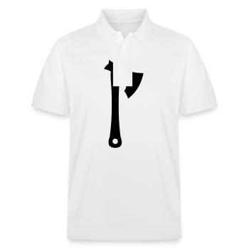 Axt - Stanley/Stella Unisex Bio-Poloshirt PREPSTER - Weiß - Vorne - Roxy (174cm) & Andy (188cm)