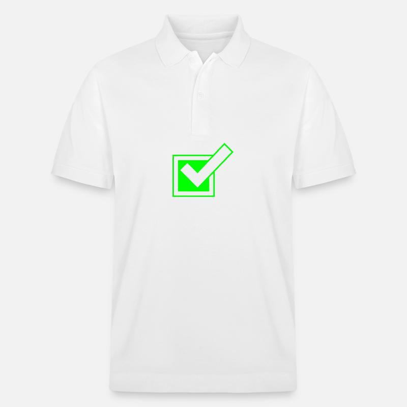 Tick Icône de coche - Polo PREPSTER bio Stanley/Stella Unisexe - blanc