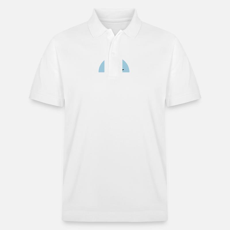 Segelboot / Sailboat (1c) - Stanley/Stella Unisex Bio-Poloshirt PREPSTER - Weiß