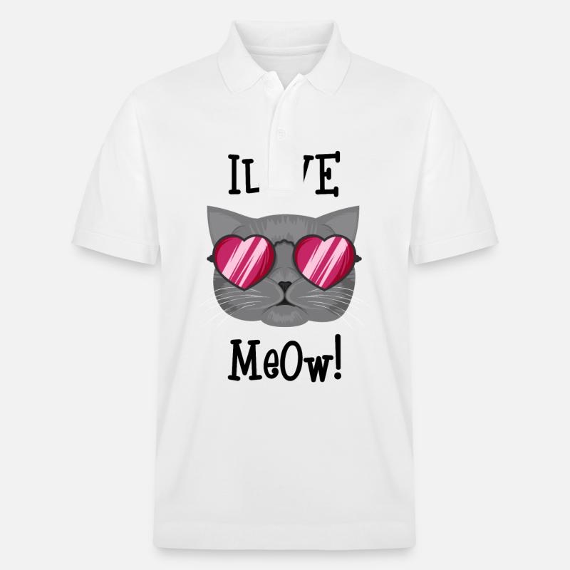 Ich liebe Kätzchen - Stanley/Stella Unisex Bio-Poloshirt PREPSTER - Weiß