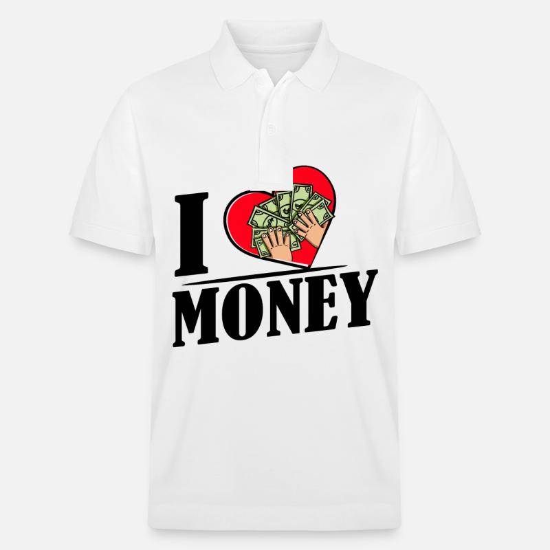 Ich liebe Geld - Stanley/Stella Unisex Bio-Poloshirt PREPSTER - Weiß