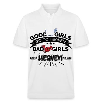 Les mauvaises filles vous apportent le paradis - Polo PREPSTER bio Stanley/Stella Unisexe - blanc - Devant - Roxy (174cm) & Andy (188cm)