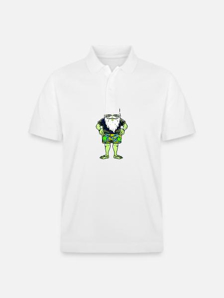 Weihnachtsmann Urlaub Santa - Stanley/Stella Unisex Bio-Poloshirt PREPSTER - Weiß