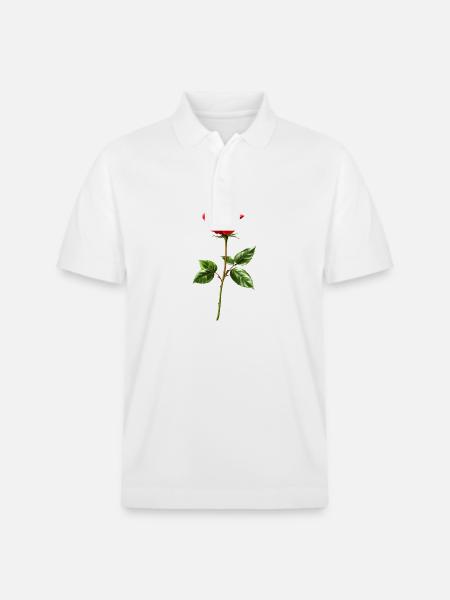 Rose Blume Liebe - Stanley/Stella Unisex Bio-Poloshirt PREPSTER - Weiß