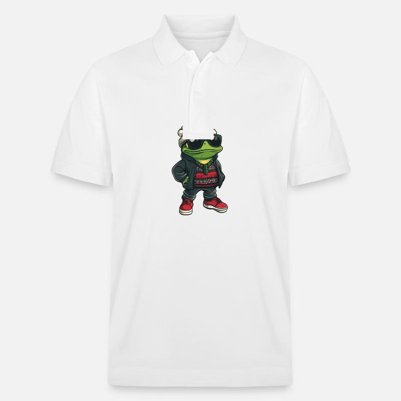 Grenouille Noël Noël - Polo PREPSTER bio Stanley/Stella Unisexe - blanc