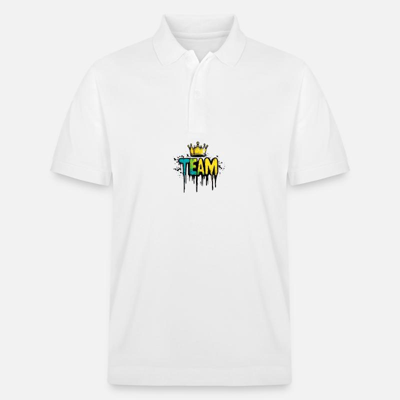 Team Klecks Krone - Stanley/Stella Unisex Bio-Poloshirt PREPSTER - Weiß