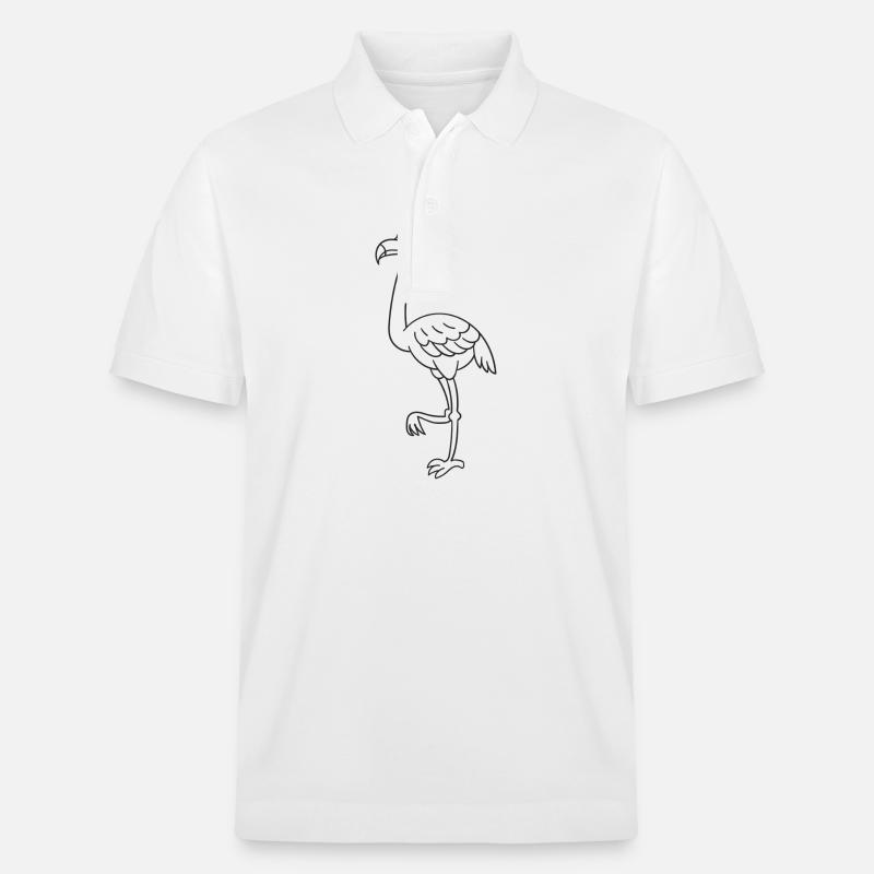 Flamingo, Vogel, Geschenk, Geschenkidee - Stanley/Stella Unisex Bio-Poloshirt PREPSTER - Weiß